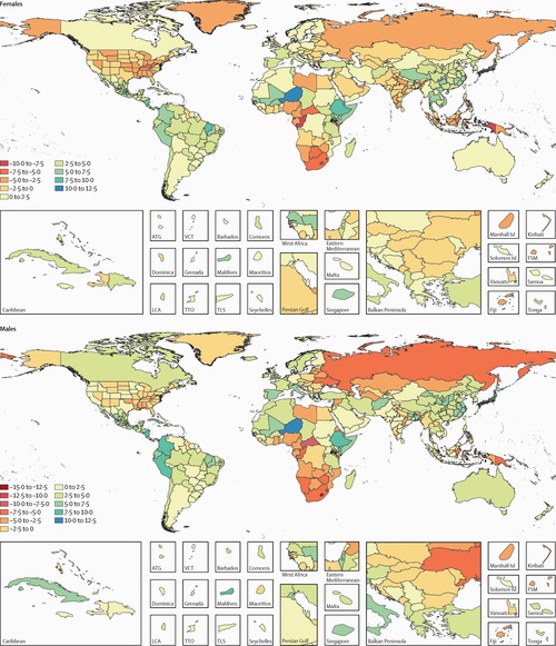 Global, regional, and national disability-adjusted life-years (DALYs) for 359 diseases and injuries and healthy life expectancy (HALE) for 195 countries and territories, 1990-2017: A systematic analysis for the Global Burden of Disease Study 2017
